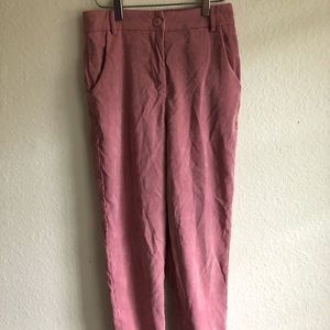 Pink ribbed pants